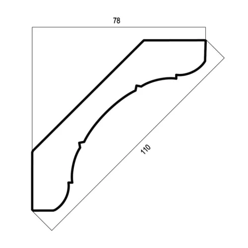 Карниз Cosca 110 серебро 169-281 на otdelka1.ru