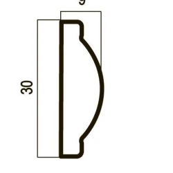 Молдинг Cosca 30 оникс D30(2)/LB4-1