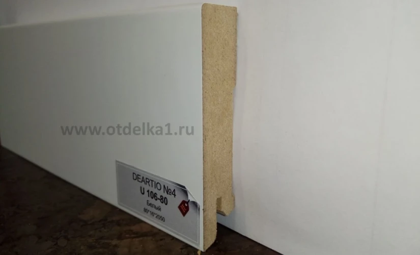 Плинтус МДФ Деартио / Deartio U106-80 прямой на Otdelka1.ru