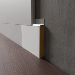 Вставка МДФ в скрытый плинтус LWD Белый грунт 80 мм