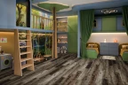 Кварц-виниловая плитка Damy Floor Family клеевая Дуб Рустикальный черный на Otdelka1.ru