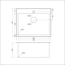 Мойка для кухни EMAR EMB-115 PVD Nano Golden