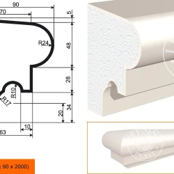 Фасадный подоконник LepninaPlast ПВ-115/2