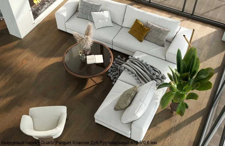 Кварцевый паркет Quartz Parquet Классик 7/1.2 мм 410 Дуб Рустикальный на otdelka1.ru