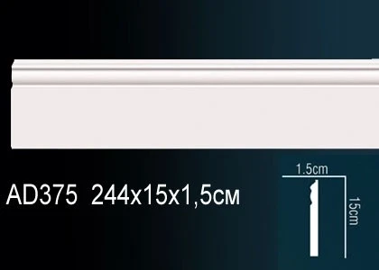 Молдинг гладкий Perfect / Перфект AD375 на otdelka1.ru