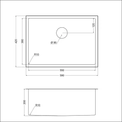 Кухонная мойка EMAR 132 PVD Золото