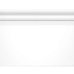 Плинтус напольный Decomaster D005-114 белый глянец