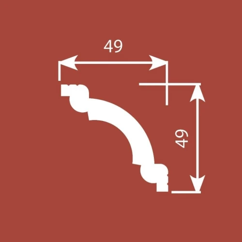 Карниз Cosca  KX008 49х49 экополимер