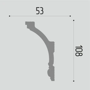 Плинтус потолочный Де-Багет Декор ДП 16-120 на otdelka1.ru