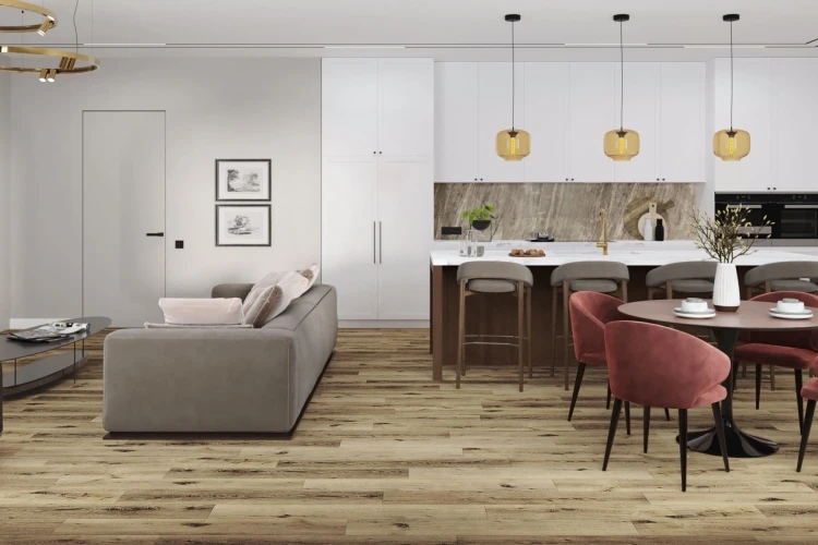 Кварц-виниловая плитка Damy Floor Family клеевая Дуб Провинциальный на Otdelka1.ru
