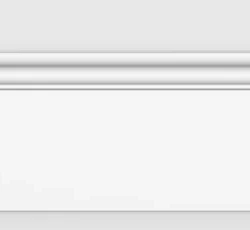 Плинтус напольный Decomaster D005-115 белый матовый