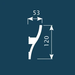 Карниз Cosca KX002 120х53 экополимер