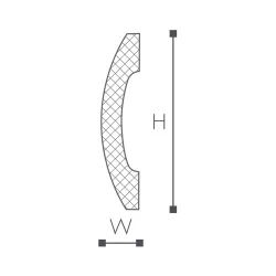 WD3 молдинг Wallstyl NMC 70х15х2000 мм