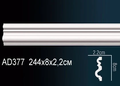 Молдинг гладкий Perfect / Перфект AD377 на otdelka1.ru
