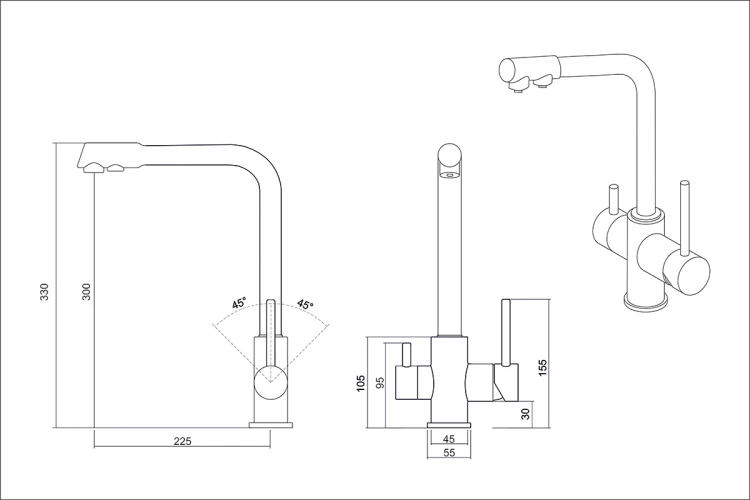 Смеситель OULIN OL-8073 на Otdelka1.ru