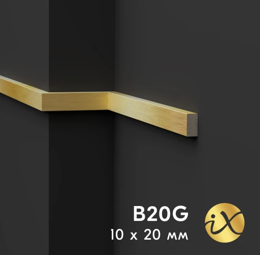 Декоративные бруски/рейки ПРАЙМДЕКОР iX B20G золото на Otdelka1.ru
