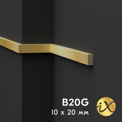 Декоративные бруски/рейки ПРАЙМДЕКОР iX B20G золото