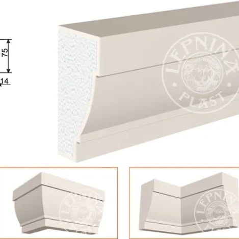 Фасадный карниз LepninaPlast КВ-290/1 на otdelka1.ru