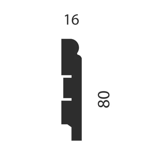 Плинтус  МДФ Cosca AP09 белый под покраску на otdelka1.ru