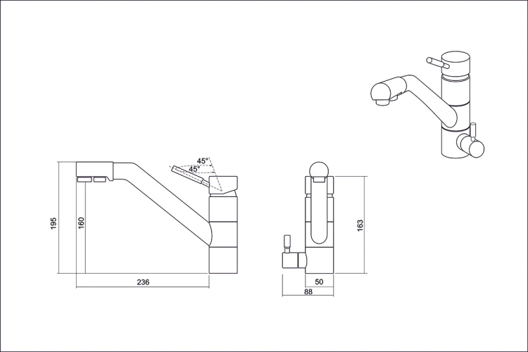 Смеситель EMAR EC-3008 3008.8 Морион на Otdelka1.ru