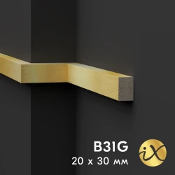 Декоративные бруски/рейки ПРАЙМДЕКОР iX B31G золото