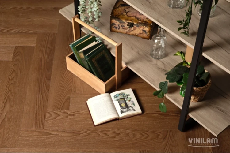 Кварц-виниловая плитка Vinilam Parquet Herringbone Glue IS11200 Паркет Винсент на Otdelka1.ru