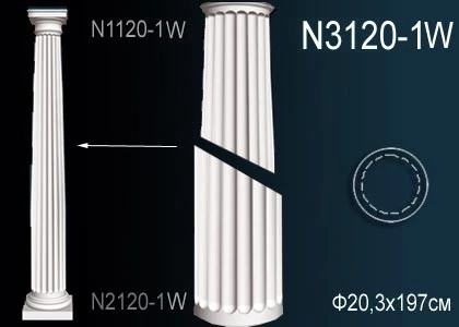 Колонна Perfect / Перфект N3120-1W на Otdelka1.ru