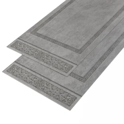 Стеновая панель АКВАТОН Novita ПМО SPC Stronghold Бетон темно-серый 13С Узор греческий 23866