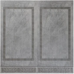 Стеновая панель АКВАТОН Novita ПМО SPC Stronghold Бетон темно-серый 13С Узор греческий 23866