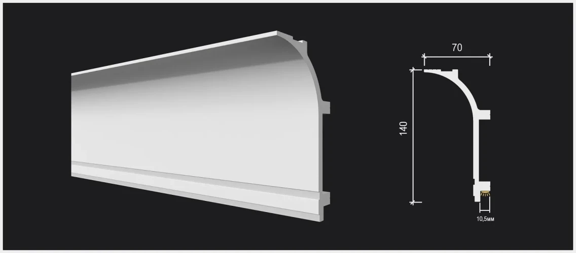 Карниз Decor Dizayn DD520 на otdelka1.ru