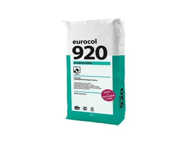 Гипсовая самовыравнивающаяся смесь Forbo 920 EUROPLAN ALPHY 25кг на otdelka1.ru