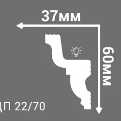 Плинтус потолочный Де-Багет Декор ДП 22-70