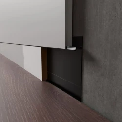 Скрытый плинтус LWD Черный Муар 60 мм