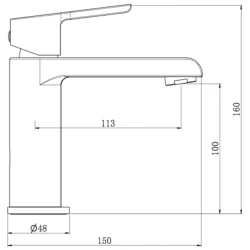 Смеситель Royce Куб RCM-120601CR для раковины, хром