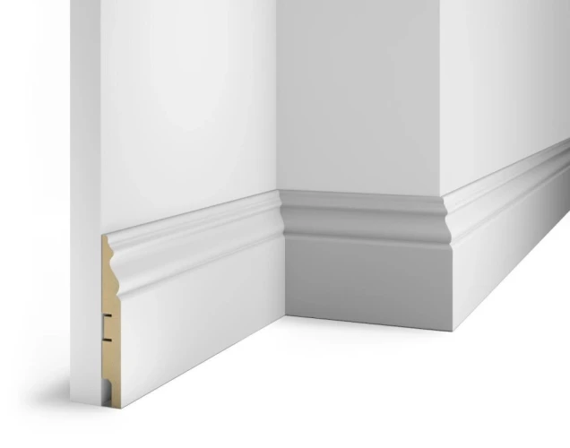 Плинтус AP20 под покраску Cosca белый 125x16x2400 мм МДФ