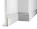 Плинтус AP20 под покраску Cosca белый 125x16x2400 мм МДФ