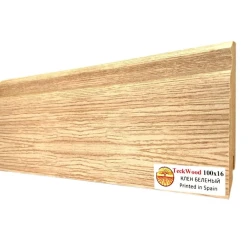 Плинтус МДФ Теквуд / Teckwood 100 мм Клен беленый
