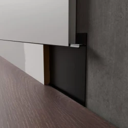 Скрытый плинтус LWD Черный Муар 80 мм