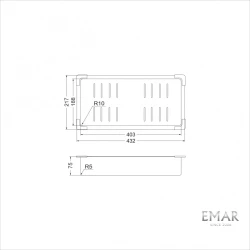 Коландер EMB-410 к мойке 101/116 корзина