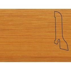 Плинтус шпонированный Педрос / Pedross Бамбук темный 60 х 22 мм