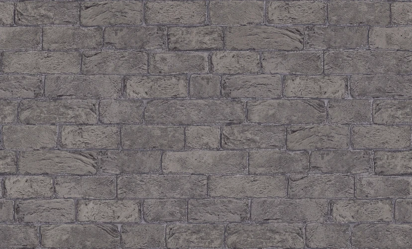 Обои МОФ Malex design Кирпичи 4303-9 графит на otdelka1.ru