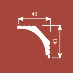 Карниз Cosca KX016 43х43 экополимер