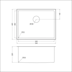 Мойка для кухни EMAR EMB-123 PVD Nano Golden