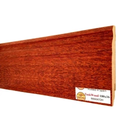 Плинтус МДФ Теквуд / Teckwood 100 мм Махагон