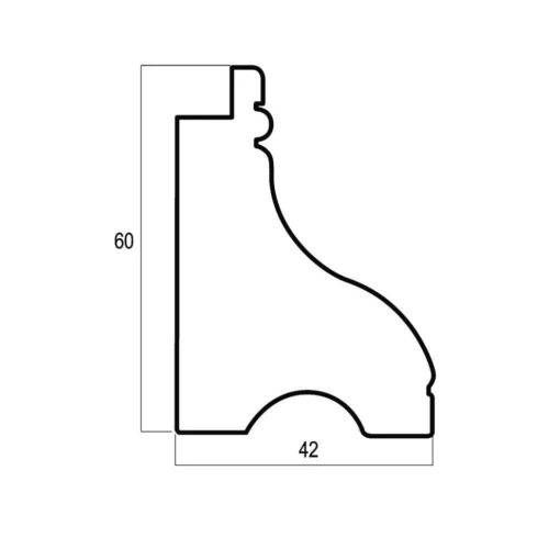 Плинтус Cosca 60 дуб беленый 175-6 на otdelka1.ru