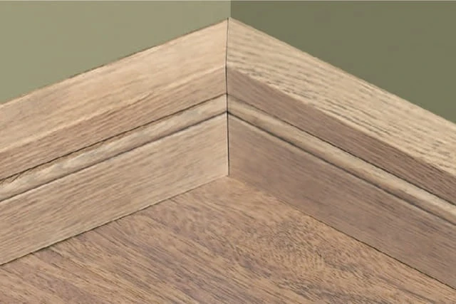 Плинтус массивный Паркетофф / Parketoff Дуб беленый на otdelka1.ru