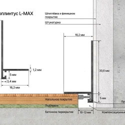 Микроплинтус Laconistiq L Max Светлый Шампань анодированный