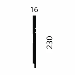 Плинтус  МДФ Cosca AP27 белый под покраску