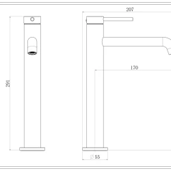 Смеситель Royce Оззи RCM-120402CR для раковины, хром