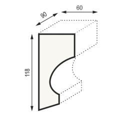 Консоль Уникс КСС1 из полиуретана
